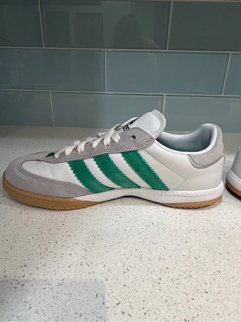 Adidas Samba MN ID3922 Cloud White Green Gum Men’s US 8 Women’s 9-9.5 Premium - Picture 7 of 14